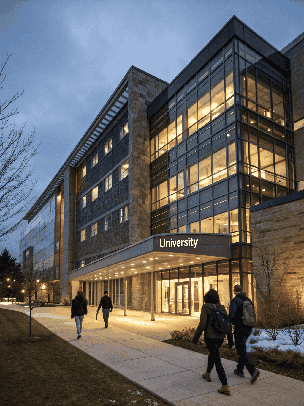 Modern educational glass structure